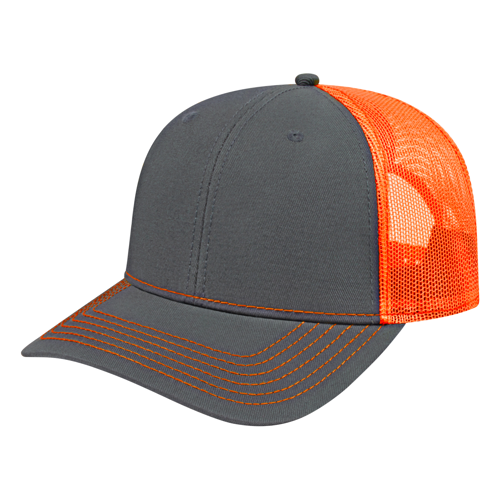 Color Block Trucker Hat with Mesh Back